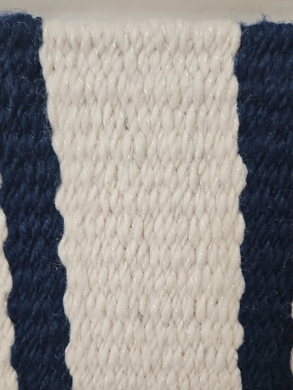 Pottery Barn NWT Modern Farmhouse Navy White Striped Woven Accent Rug